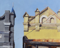Peninsula Rooftops 2016 - "Darling Street (Rozelle)". Oil on linen. 33x33cm. Private Collection