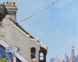 "High on Rozelle" 2017 oil on canvas. 15x15cm. SOLD