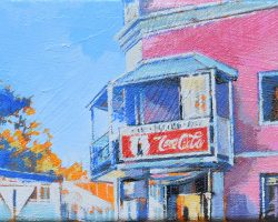 "The Last Corner Store 2" 13x17cm, oil on canvas 2022. I don't know if this is actually the last store on the peninsula, but probably. This one is in Birchgrove. 🔴 SOLD